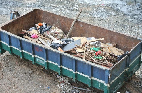 Commercial Waste Honor Oak branded truck at a business site