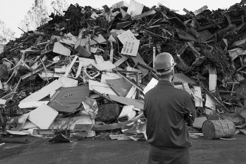 Professional builders waste clearance team at work