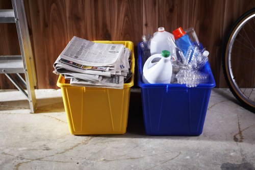 Household waste being sorted in Honor Oak